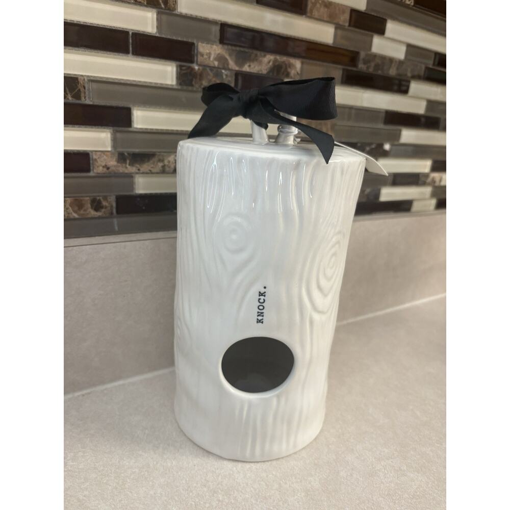 Rae Dunn Knock Woodgrain Birdhouse Farmhouse Decor Rare 2019 Home Decor